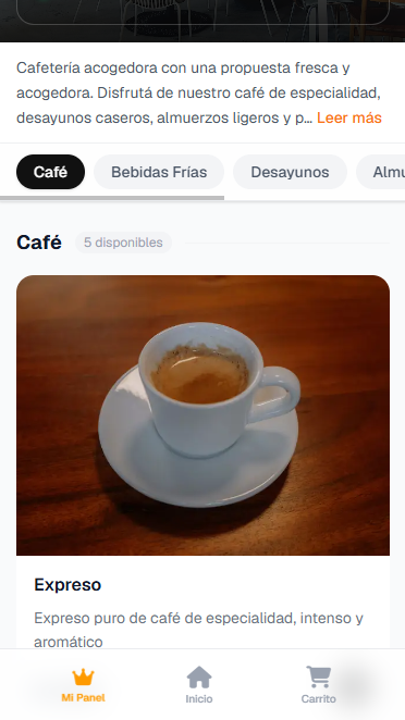 App móvil propia del restaurante para pedidos a domicilio